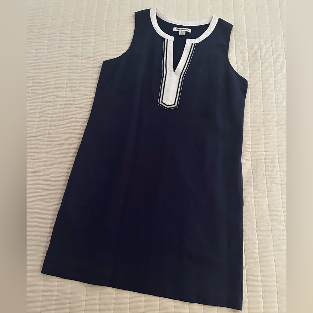 Tommy Bahama navy linen sundress